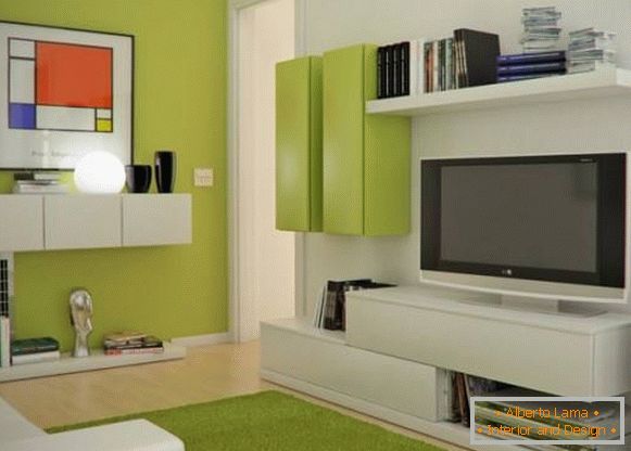 Diseño de una pequeña sala de estar - muebles pequeños