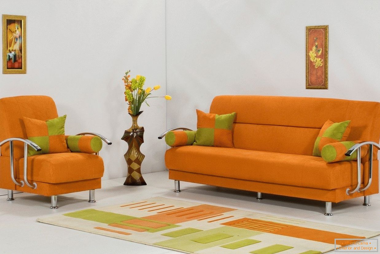 Muebles de color naranja