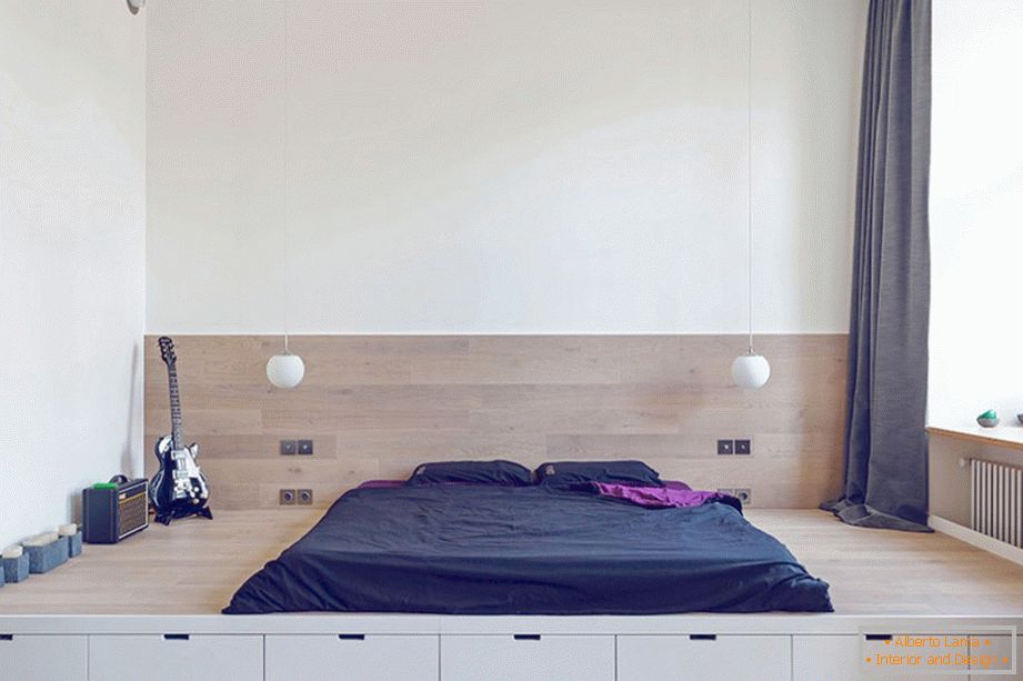 La cama original en un apartamento de una habitación