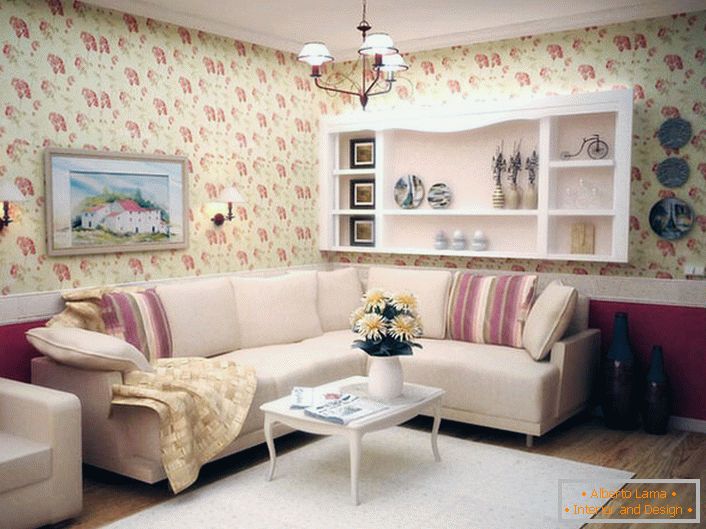 Un patrón de flores puede convertirse en un patrón en papel tapiz y muebles.