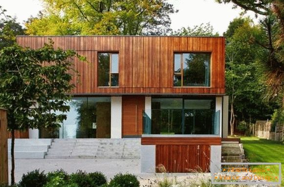 Hermoso diseño de la fachada de una casa privada - foto de una casa de dos pisos
