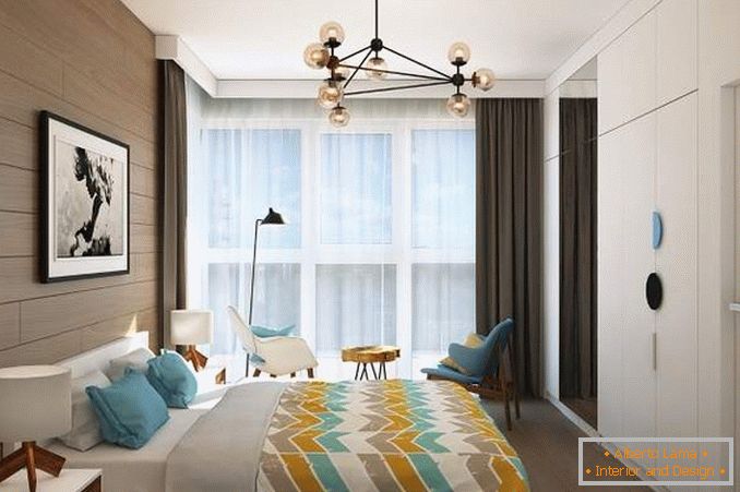 Ventanas panorámicas en el diseño del dormitorio - foto 2017