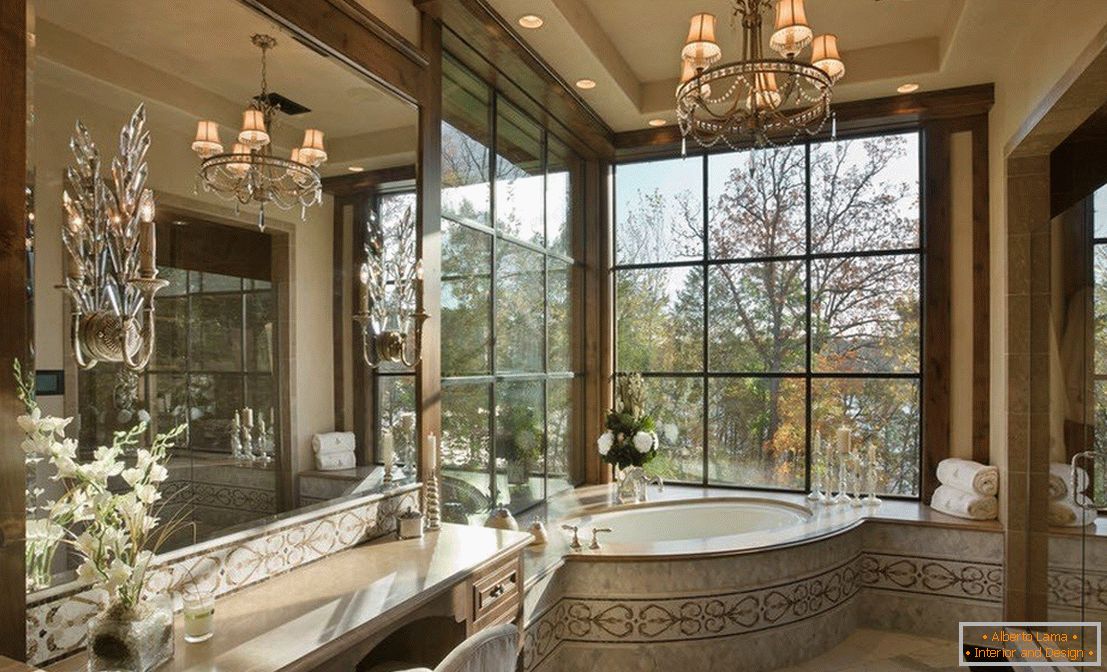 El baño с панорамными окнами
