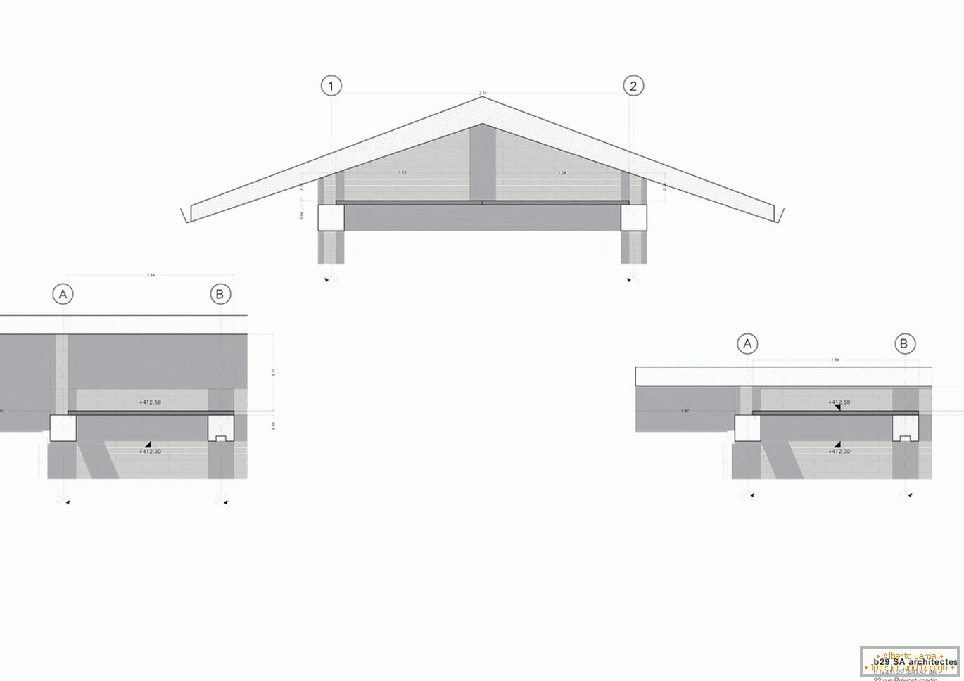 Diagrama de montaje en el garaje с навесом