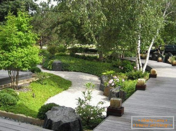 Diseño de jardinería del jardín en estilo chino