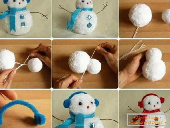 muñeco de nieve hecho a mano, foto 27