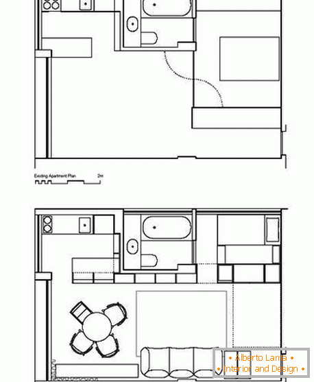 El diseño de un pequeño apartamento con un niño