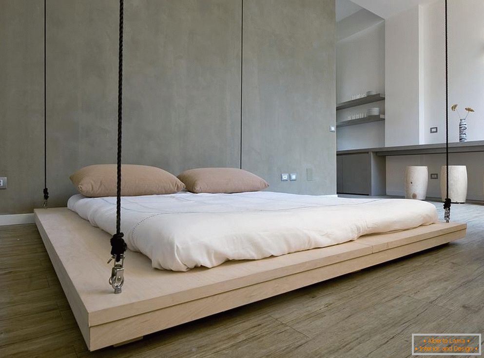 Interior de la habitación en el estilo del minimalismo