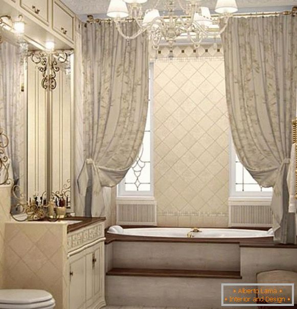 araña para un baño en un estilo clásico