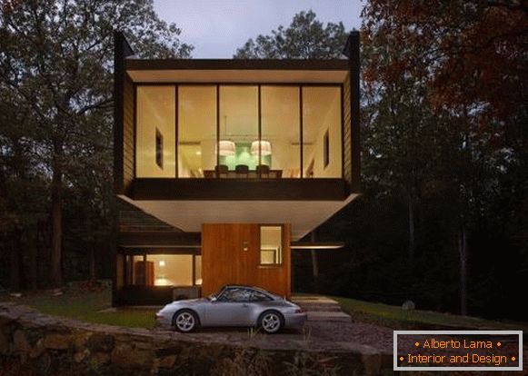 Diseño moderno de una casa privada con dosel
