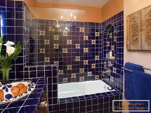 disposición vertical del azulejo en el baño, foto 7