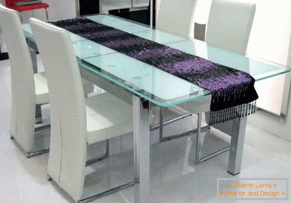mesa de vidrio plegable с металлическими ножками
