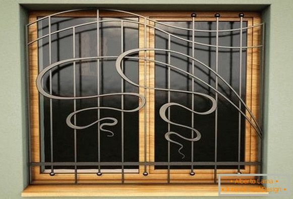 Parrillas de ventana de metal inusual para la protección