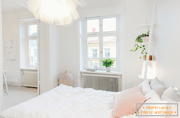 Dormitorio en estilo escandinavo