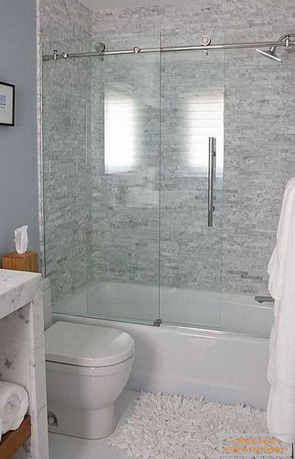 cortina de cristal para baño, foto 4