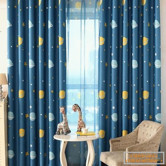 diseño de cortinas para una habitación infantil para niño, foto 10