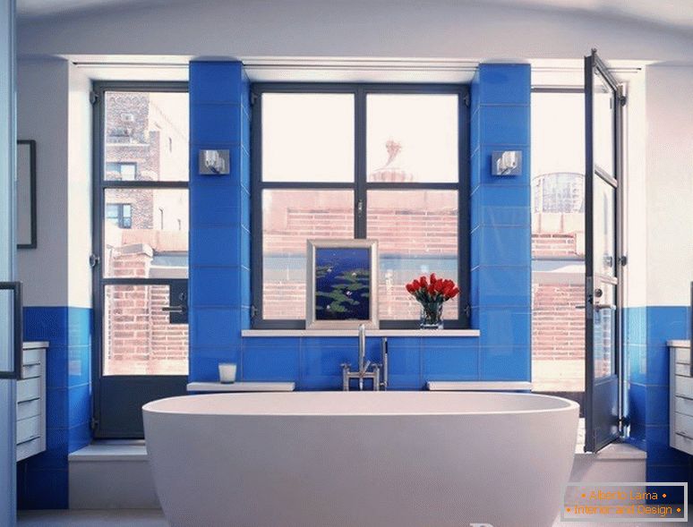 Uso del azul en la decoración del baño