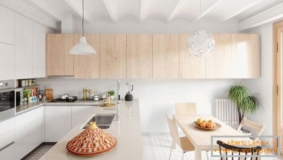 hermosa cocina de estilo apartamento en escandinavo