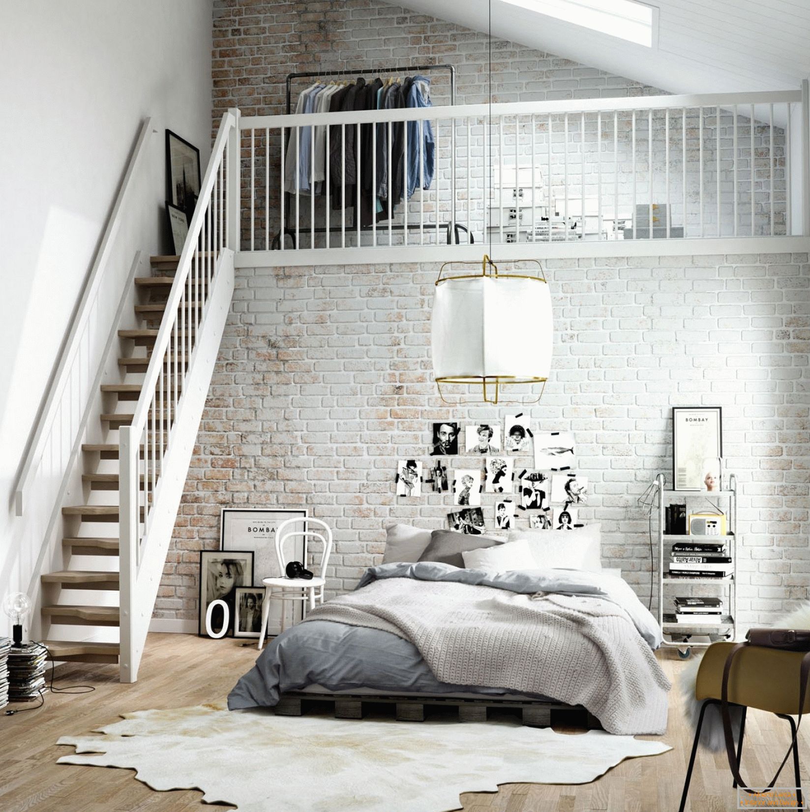 La elección de colores para un dormitorio en estilo escandinavo