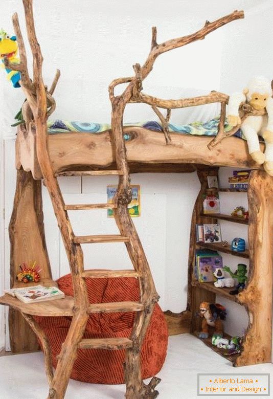Muebles caseros para niños hechos de madera