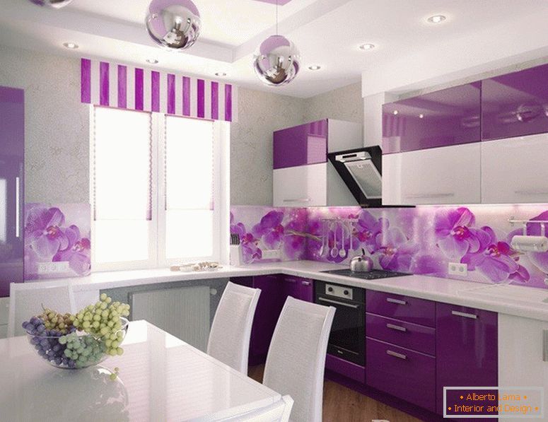 Color lila en la cocina