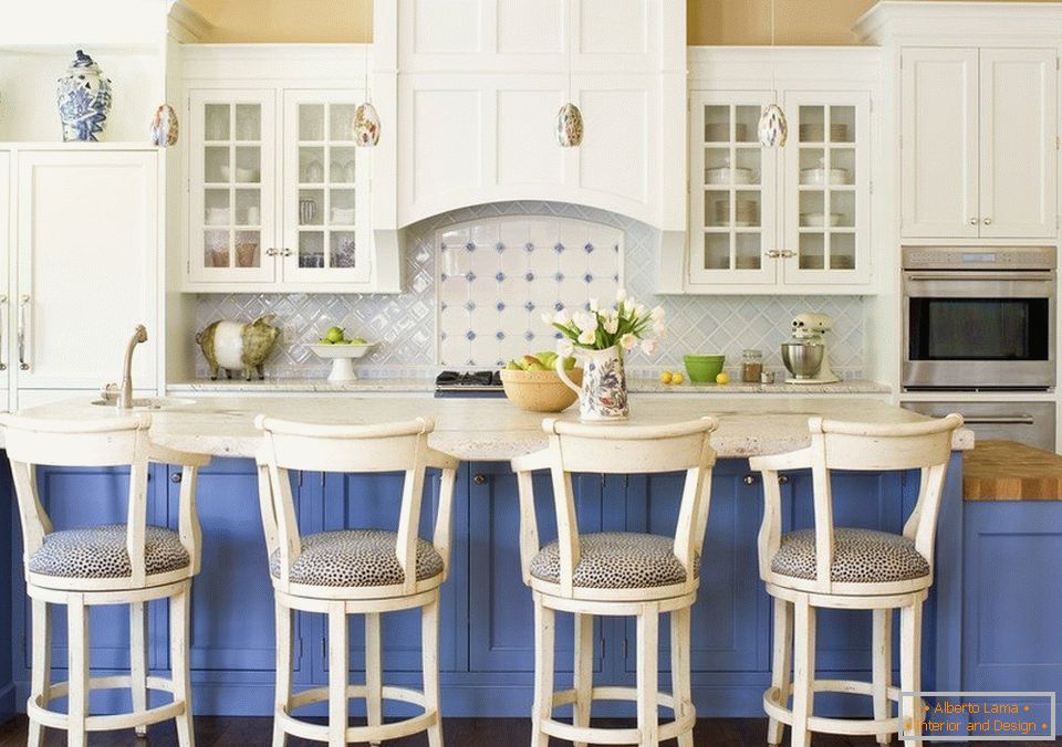Muebles de cocina azul