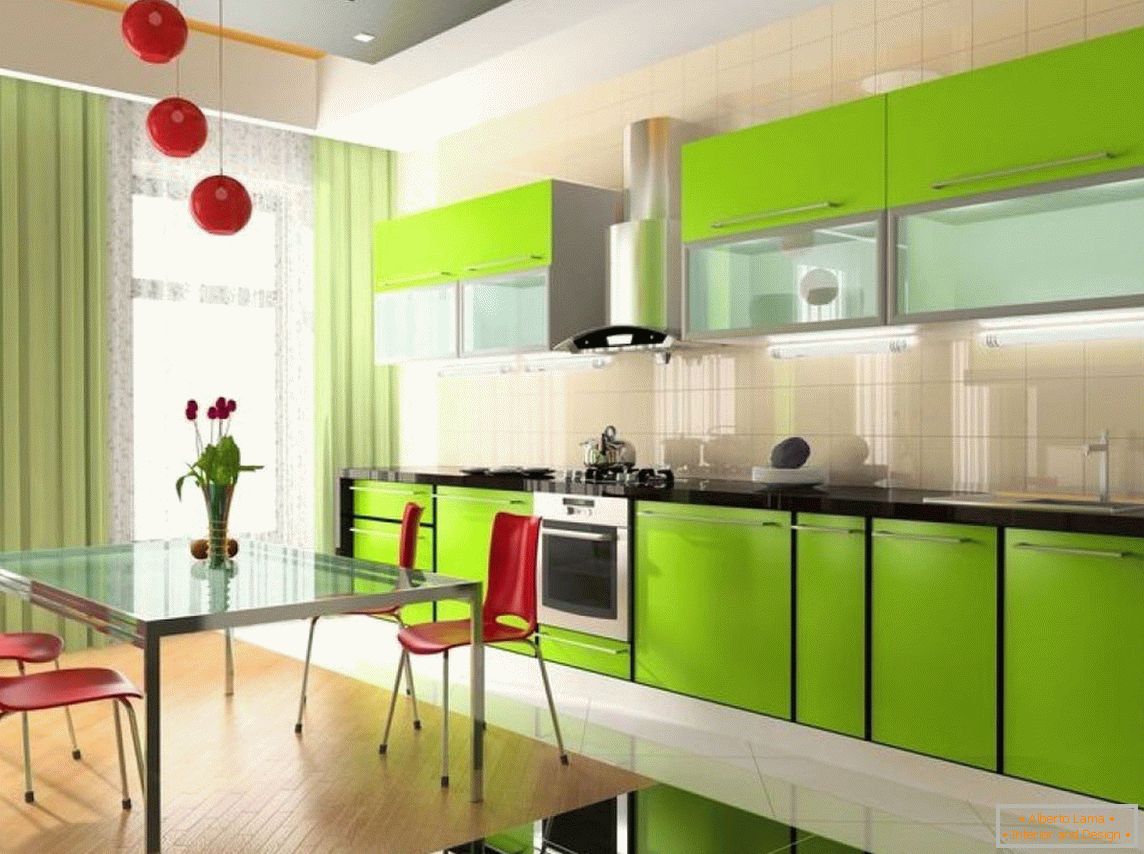 Gran cocina verde