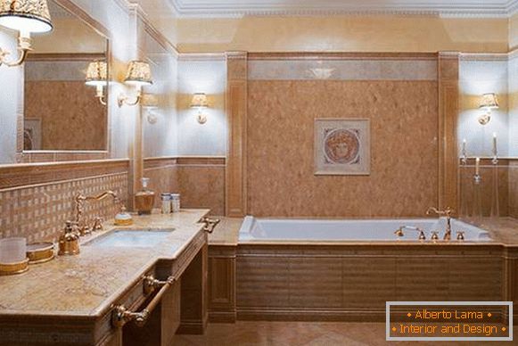 lámpara de pared para baño en un estilo clásico, foto 21
