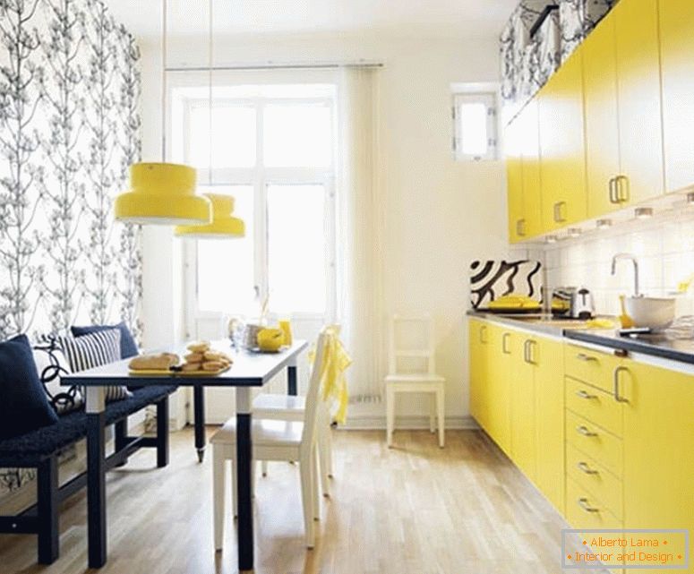 Cocina en color amarillo
