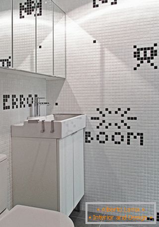 Mosaico original en el diseño del baño