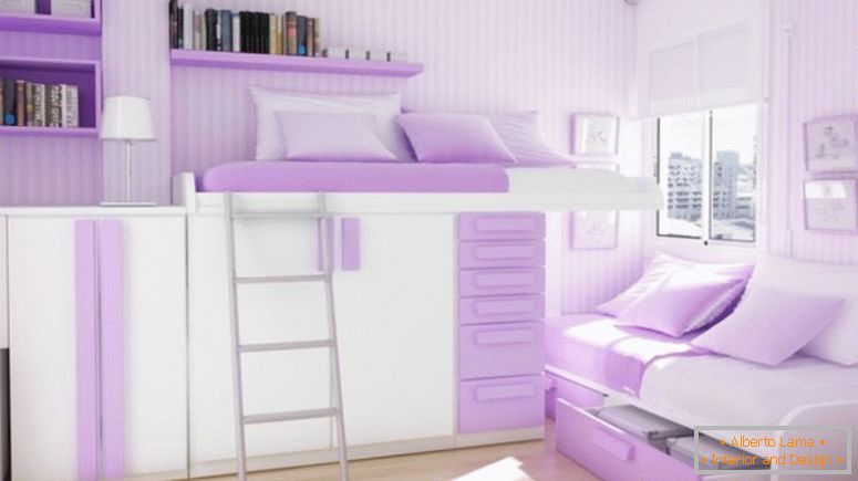 pequeño-blanco-púrpura-moderno-minimalista-increíble-habitaciones-adolescente-diseño-minimalista-diseño