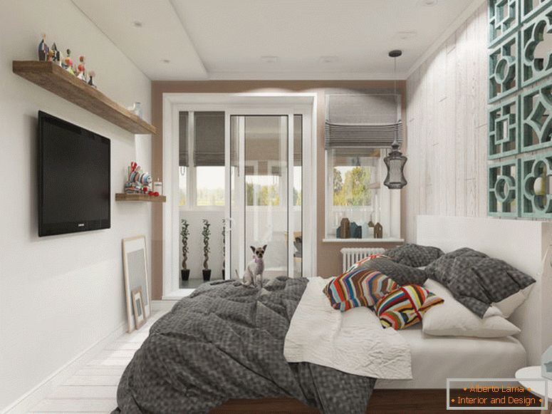 Dormitorio blanco en estilo escandinavo