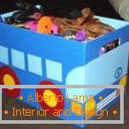 Registro de una caja para almacenamiento de juguetes