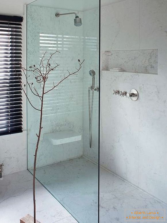 Esgrima simple: una puerta de vidrio en la ducha