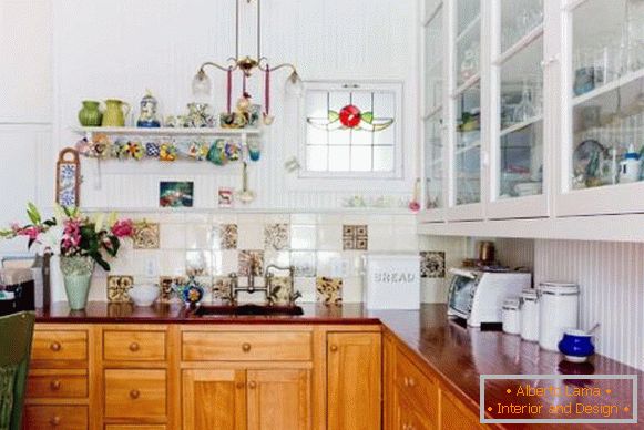 Estilo Boho en el interior de la cocina - foto de hermoso diseño