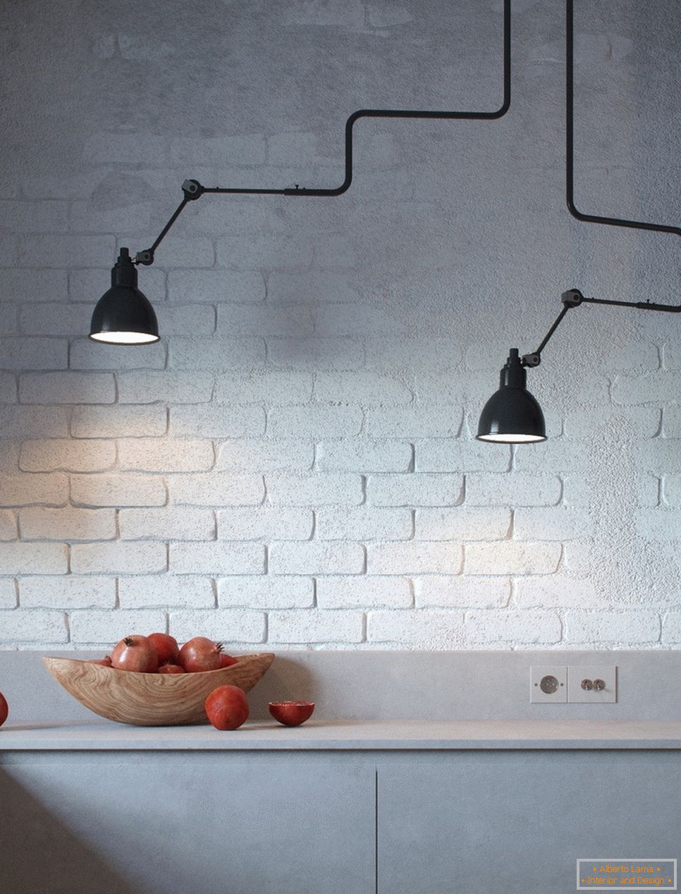 Accesorios de iluminación originales en la cocina