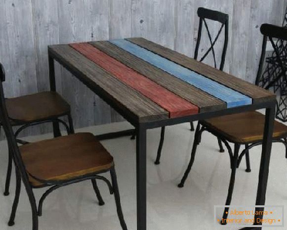 mesas en la foto de estilo loft, foto 11