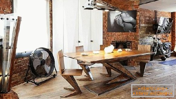 mesa de cocina en estilo loft, foto 20