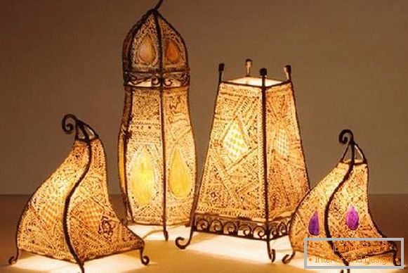 lámparas en la foto de estilo oriental, foto 12