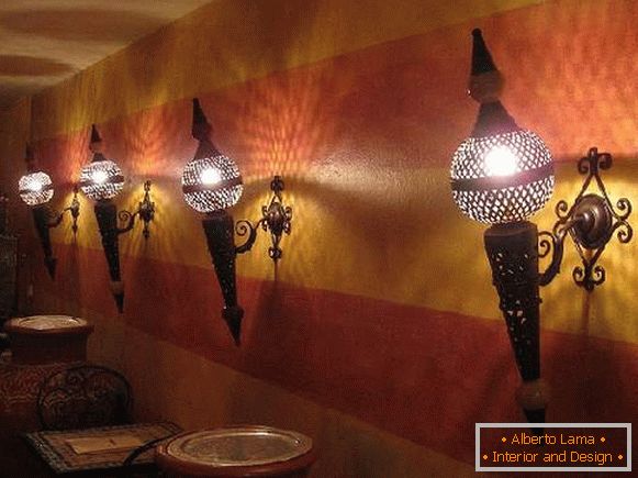 lámpara de pared en estilo oriental, foto 16
