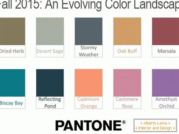 Colores de moda: tendencias del otoño de 2015 de Pantone