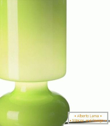 Lámpara de mesa verde claro