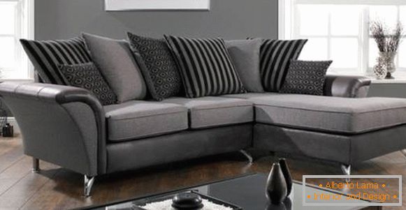 Foto de sofá de esquina pequeño en color gris