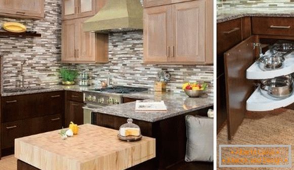 Shaker esquina cocina en diseño de interiores 2016 en la foto