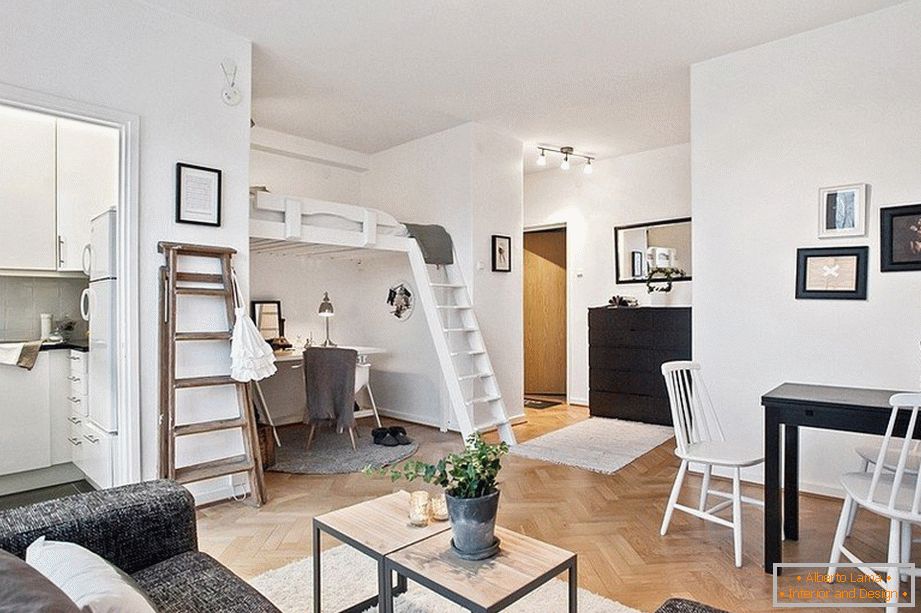 Apartamento de 29 metros cuadrados con techos altos en Gotemburgo