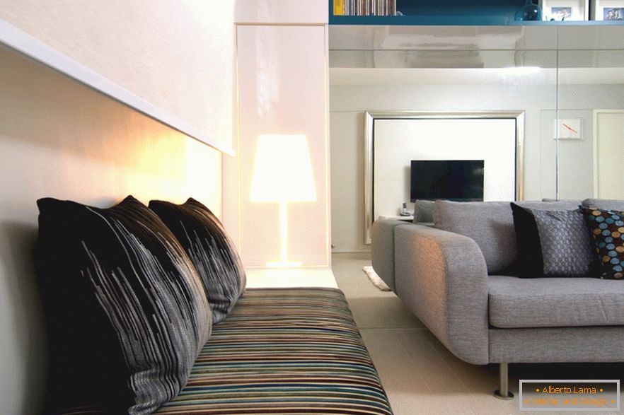 Apartamento de una habitación de estilo escandinavo