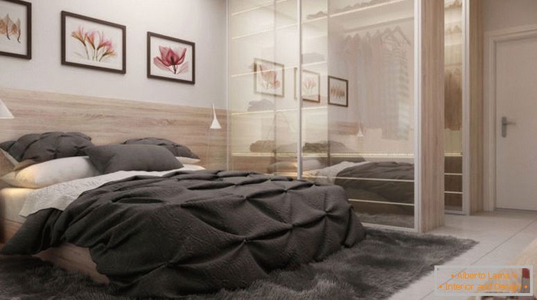 diseño de dormitorio con textura