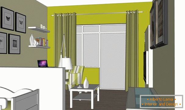 El diseño de un apartamento de dos habitaciones