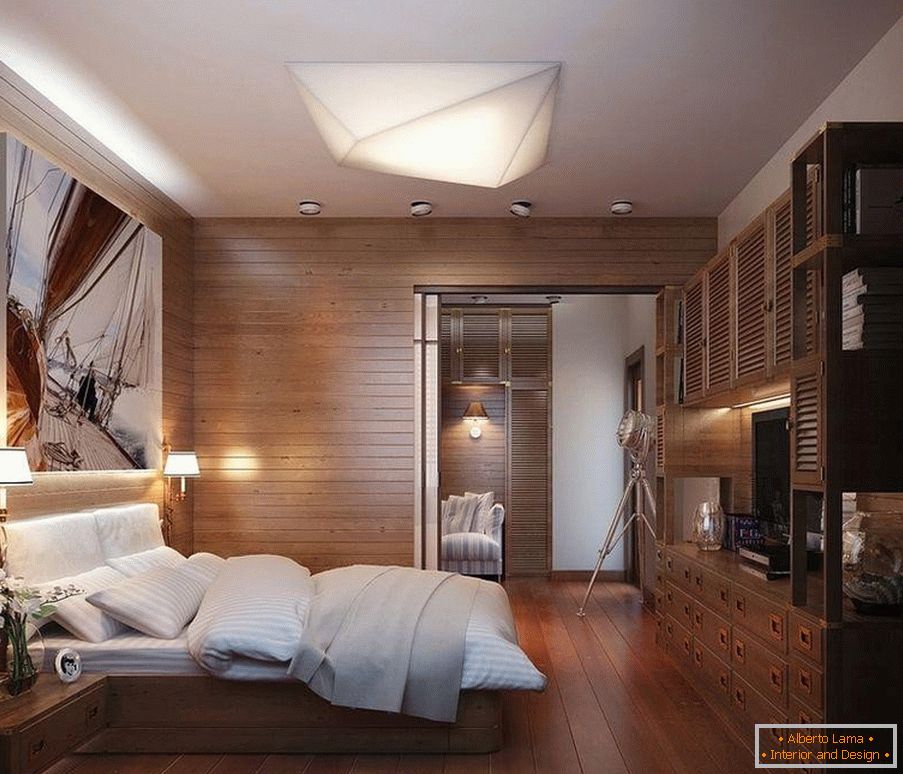 Dormitorio en color marrón