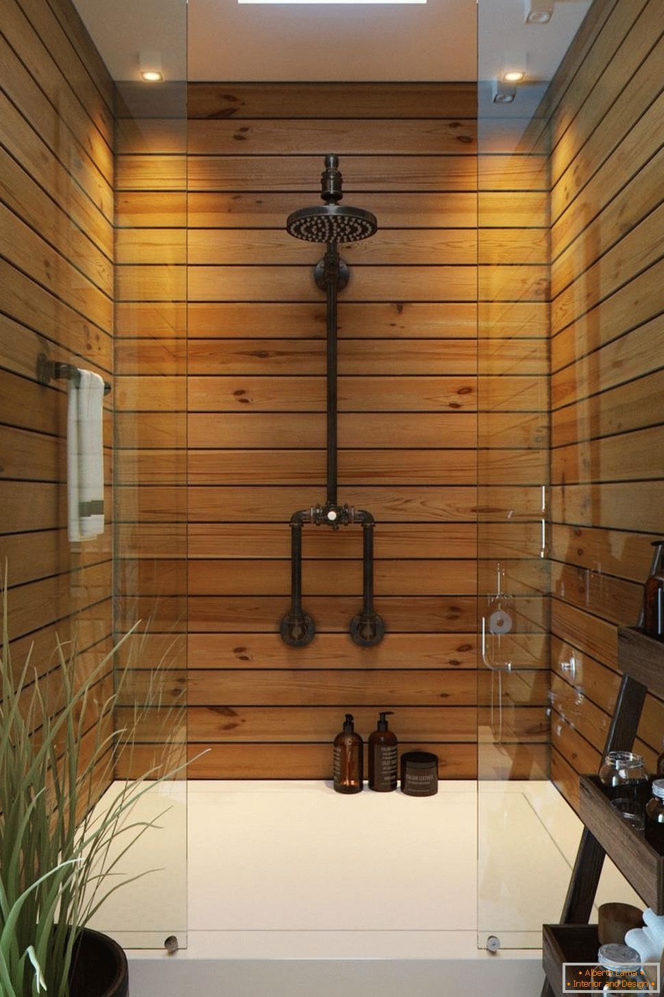 Hermosa cabina de ducha